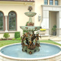 Custom best price outdoor brass sculpture bronze child statue water fountain